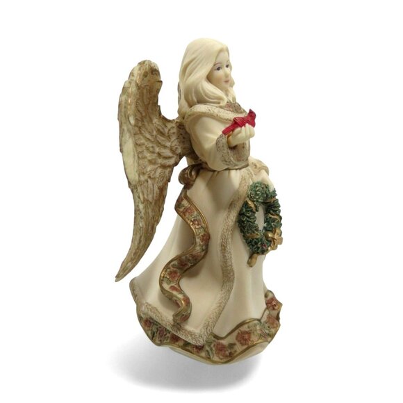 SARAHS ANGELS Musical Figurine Angel with Red Cardinal Bird 2011 Boxed - Picture 3 of 10